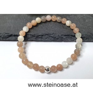 Armband Mondstein bunt  6mm 